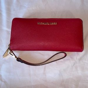 MICHAEL Michael Kors Red Zip Wallet